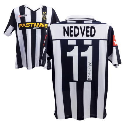 Pavel Nedved #11 Juventus 01/02 Home Signed Jersey (Beckett COA)