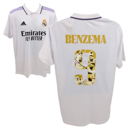 Karim Benzema Real Madrid 22/23 Home Balon D'Or Signed Jersey (Beckett COA)