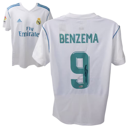 Karim Benzema Real Madrid 17/18 Home Signed Jersey (Beckett COA)