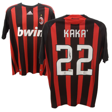 Ricardo Kaka #22 AC Milan 08/09 Home Signed Jersey (Beckett COA)