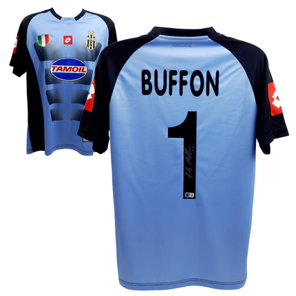 Gianluigi Buffon #1 Juventus 02/03 Blue GK Signed Jersey (Beckett COA)