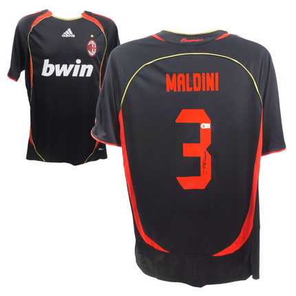 Paolo Maldini #3 AC Milan 06/07 Third Signed Jersey (Beckett COA)