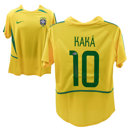 Ricardo Kaka #10 Brazil 2002 Home Signed Jersey (Beckett COA)