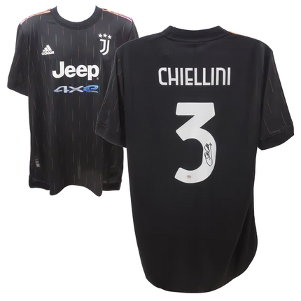 Giorgio Chiellini Juventus 21/22 Away Signed Jersey (PSA COA)