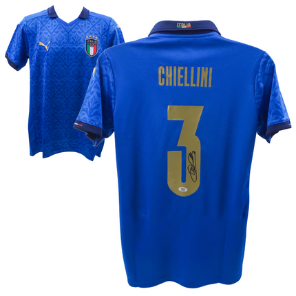 Giorgio Chiellini #3 Italy 2020 Home Signed Jersey (PSA COA)