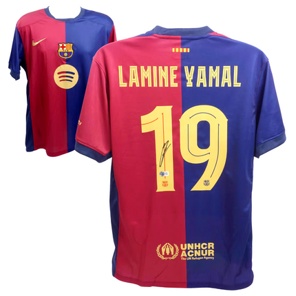 Lamine Yamal #19 Barcelona 24/25 Home Signed Jersey (Beckett COA)