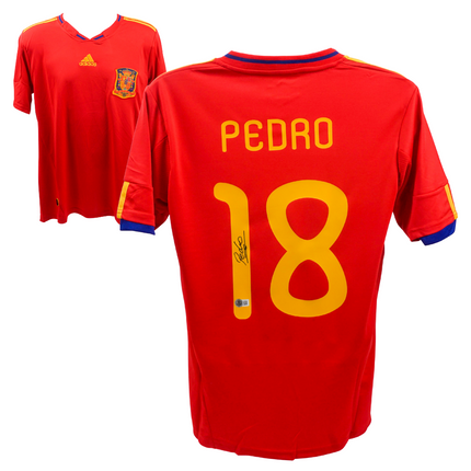 Pedro Ledesma #18 Spain 2010 World Cup Home Signed Jersey (Beckett COA)