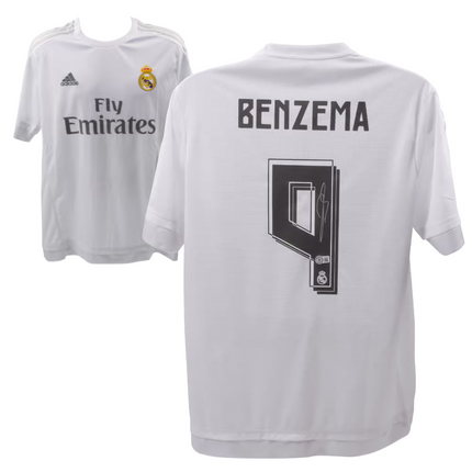 Karim Benzema Real Madrid 15/16 Home Signed Jersey (Beckett COA)