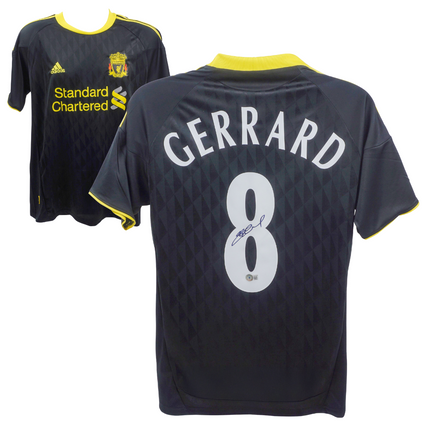 Steven Gerrard #8 Liverpool 10/11 Third Signed Jersey (Beckett COA)