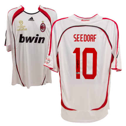 Clarence Seedorf #10 AC Milan 06/07 Away Signed Jersey (Beckett COA)