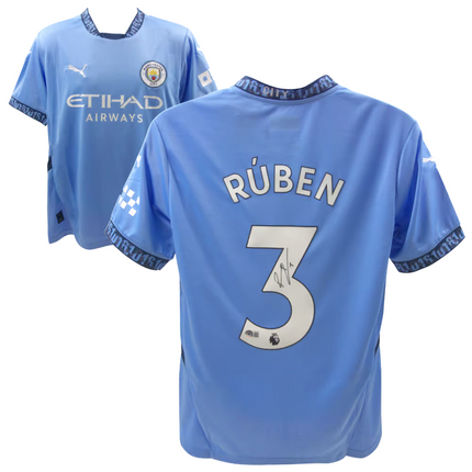 Ruben Dias #3 Manchester City 24/25 Home Signed Jersey (Beckett COA)