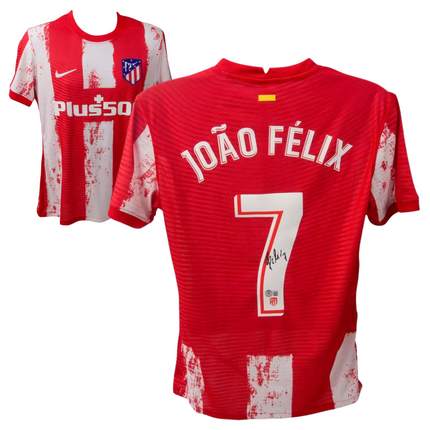 Joao Felix #7 Atletico Madrid 21/22 Home Signed Jersey (Beckett COA)