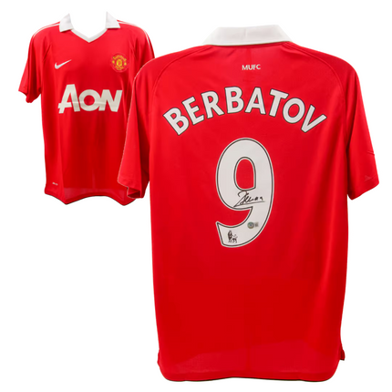 Dimitar Berbatov #9 Manchester United 10/11 Home Signed Jersey (Beckett COA)