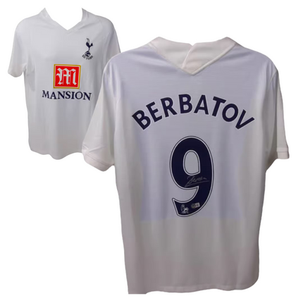 Dimitar Berbatov #9 Tottenham Hotspur 07/08 Home Signed Jersey (Beckett COA)