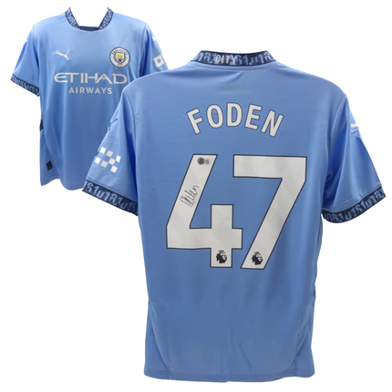 Phil Foden #47 Manchester City 24/25 Home Signed Jersey (Beckett COA)