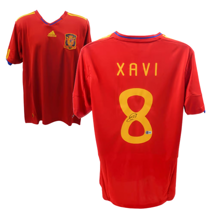 Xavi Hernandez #8 Spain 2010 Home Signed Jersey (Beckett COA)