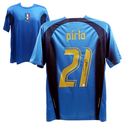 Andrea Pirlo #21 Italy 2006 Home Signed Jersey (Beckett COA)