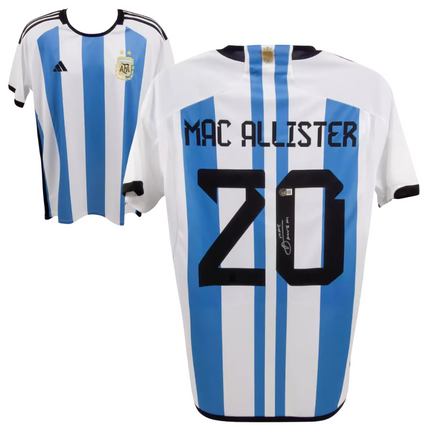 Alexis Mac Allister #20 Argentina 2022 Home Signed Jersey (Beckett COA)