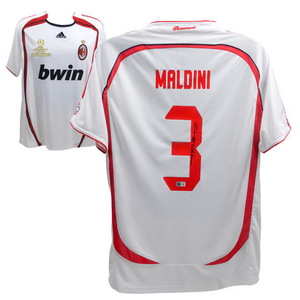 Paolo Maldini #3 AC Milan 06/07 Away UCL Signed Jersey (Beckett COA)