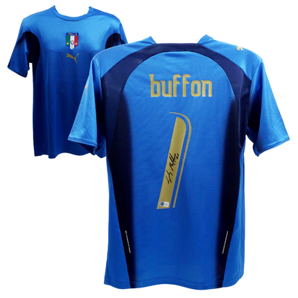 Gianluigi Buffon #1 Italy 2006 Home Signed Jersey (Beckett COA)