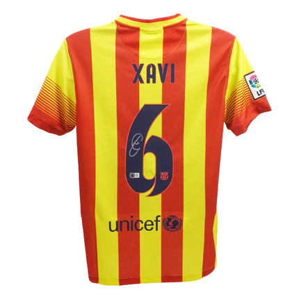 Xavi Hernandez #6 Barcelona 13/14 Away Signed Jersey (Beckett COA)