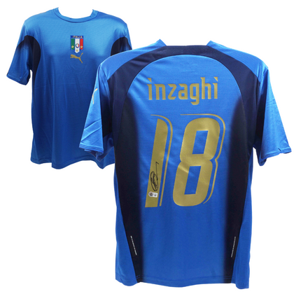 Filippo Inzaghi #18 Italy 2006 Home  Signed Jersey (Beckett COA)