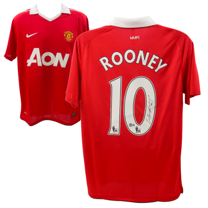 Wayne Rooney #10 Manchester United 10/11 Home Signed Jersey (Beckett COA)