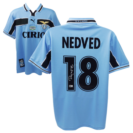 Pavel Nedved #18 Lazio 98-00 Home Signed Jersey (Beckett COA)