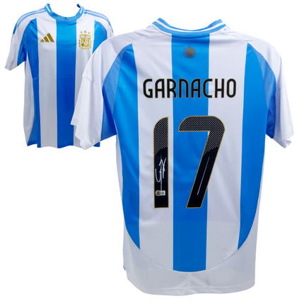 Alejandro Garnacho #17 Argentina 2024 Home Signed Jersey (Beckett COA)