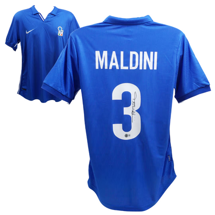 Paolo Maldini #3 Italy 1998 Home Signed Jersey (Beckett COA)