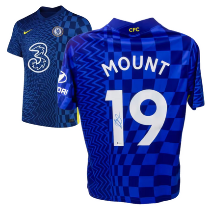 Mason Mount #19 Chelsea 21/22 Home Signed Jersey (Beckett COA)