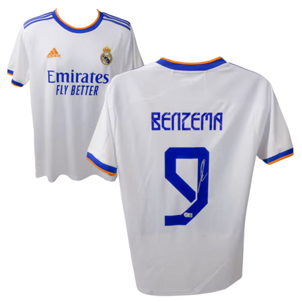 Karim Benzema Real Madrid 21/22 Home UCL Signed Jersey (Beckett COA)