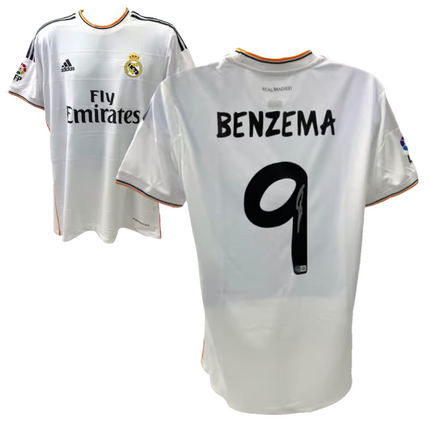 Karim Benzema Real Madrid 13/14 Home Signed Jersey (Beckett COA)