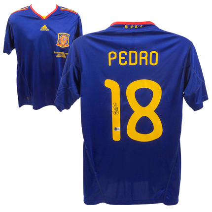 Pedro Ledesma #18 Spain 2010 World Cup Away Signed Jersey (Beckett COA)