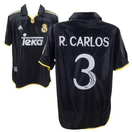 Roberto Carlos #3 Real Madrid 99/00 Away UCL Signed Jersey (Beckett COA)