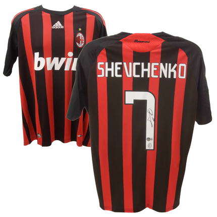 Andriy Shevchenko #7 AC Milan 08/09 Home Signed Jersey (Beckett COA)