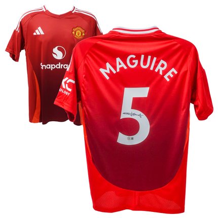 Harry Maguire #5 Manchester United 24/25 Home Signed Jersey (Beckett COA)