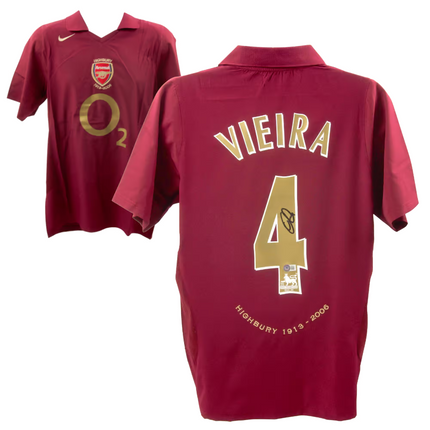 Patrick Vieira #4 Arsenal 05/06 Home Signed Jersey (Beckett COA)