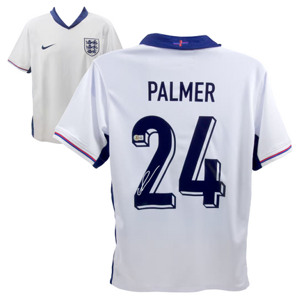 Cole Palmer #24 England 2024 Home Signed Jersey (Beckett COA)