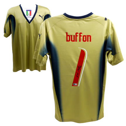 Gianluigi Buffon #1 Italy 2006 Home GK Signed Jersey (Beckett COA)