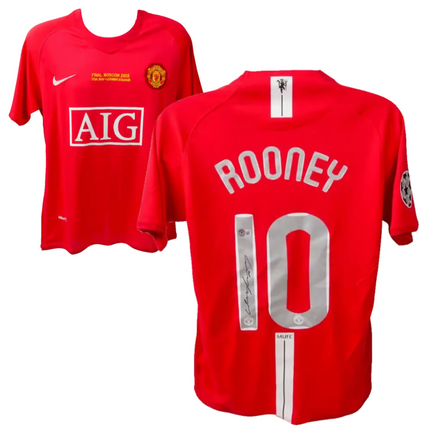 Wayne Rooney #10 Manchester United 07/08 Home UCL Signed Jersey (Beckett COA)