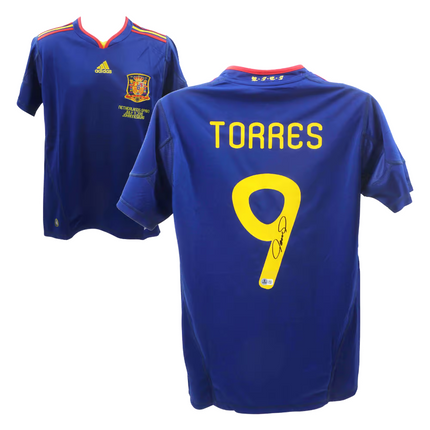 Fernando Torres #9 Spain 2010 Away Signed Jersey (Beckett COA)