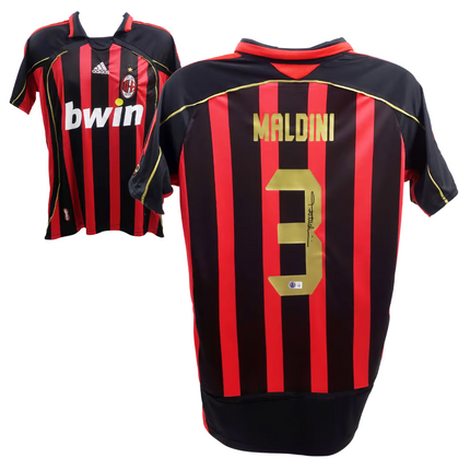 Paolo Maldini #3 AC Milan 06/07 Home Signed Jersey (Beckett COA)