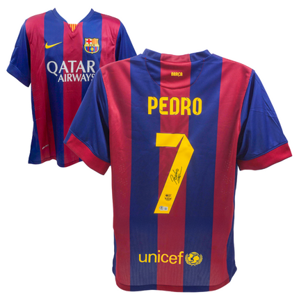 Pedro Ledesma #7 Barcelona 14/15 Home UCL Signed Jersey (Beckett COA)