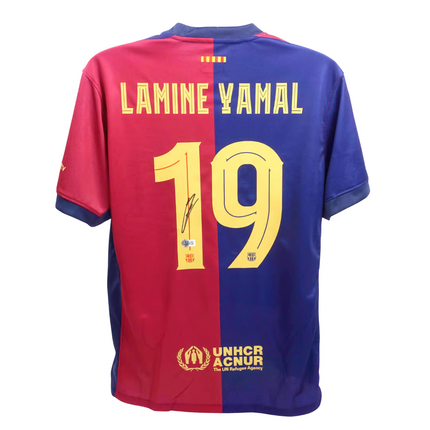 Lamine Yamal #19 Barcelona 24/25 Home Signed Jersey (Beckett COA)