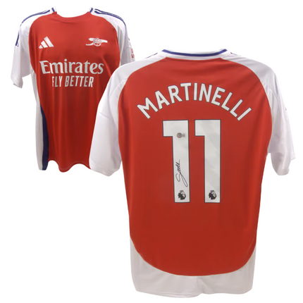 Gabriel Martinelli #11 Arsenal 24/25 Home Signed Jersey (Beckett COA)