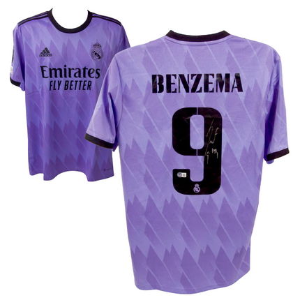 Karim Benzema Real Madrid 22/23 Away Signed Jersey (Beckett COA)