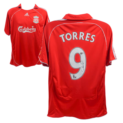 Fernando Torres #9 Liverpool 07/08 Home Signed Jersey (Beckett COA)