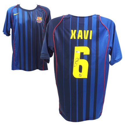 Xavi Hernandez #6 Barcelona 05/06 Third Signed Jersey (Beckett COA)