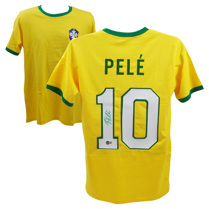 Pele #10 Brazil 1970 Home Signed Jersey (Beckett COA)